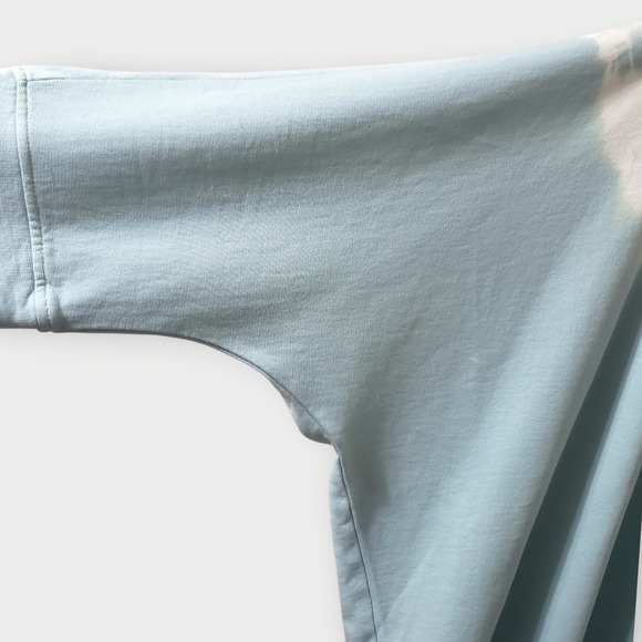 Pure Jill French Terry Organic Cotton Sweatshirt Teal Green Tie Dye XL Tall - Picture 3 of 10